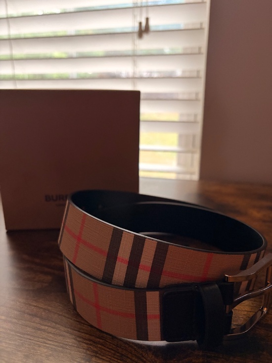 Burberry unisex check plaid belt size 30 main image 6